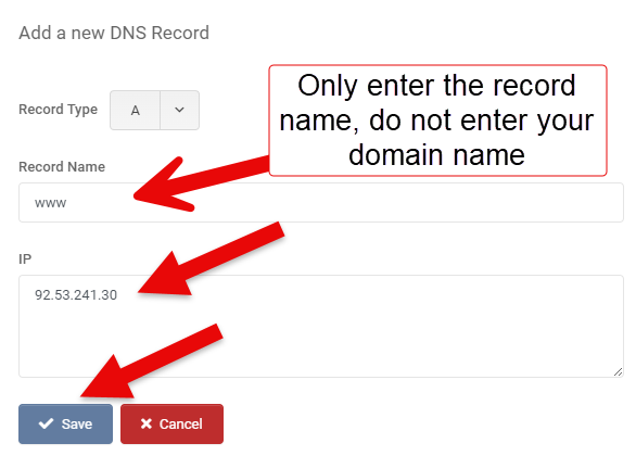 Add DNS Zone Records