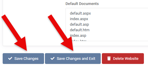 Save Changes Button