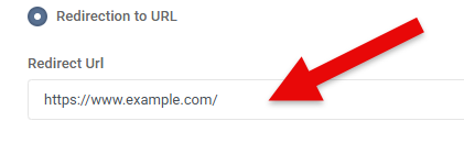 Type the Redirect URL