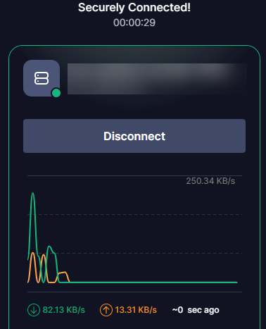 OpenVPN Connection Screen