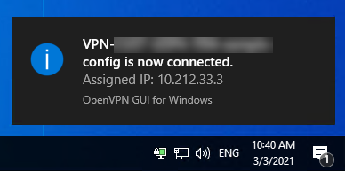 Connection Notification